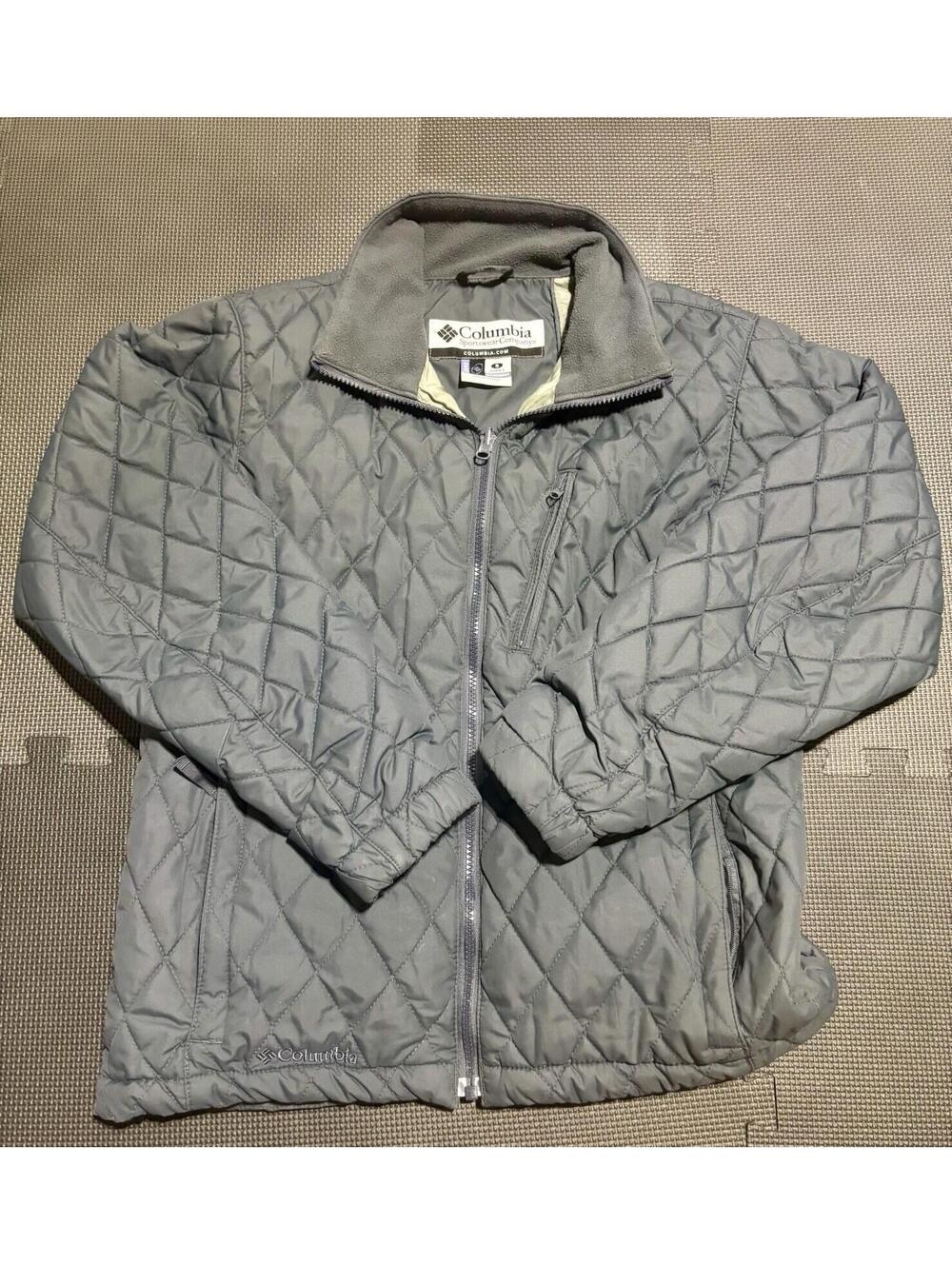 Columbia Interchange Core Down Quilted Full Zip Jacket Women's Size Small Black